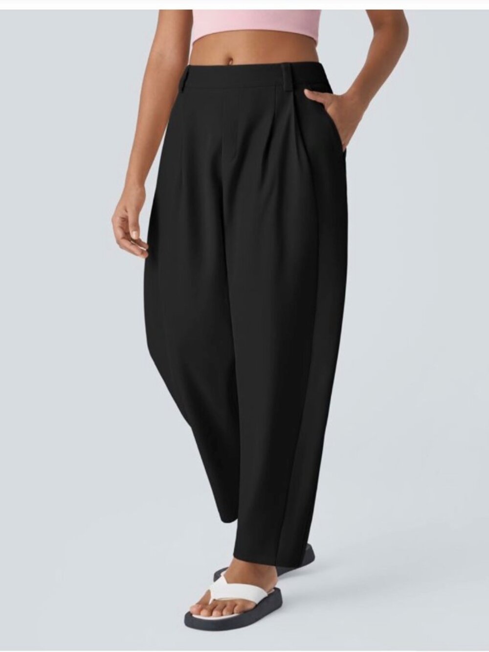 Halara Barrel Work Pants - Black NWOT